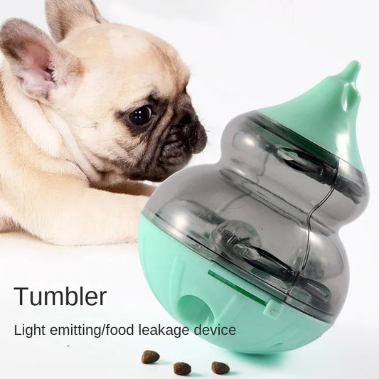 Jouet lumineux pour animaux de compagnie, gobelet rotatif pour chat, puzzle pour chien, boule anti-fuite de nourriture 