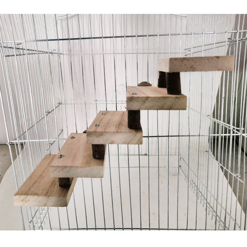 Log stairs pet toy