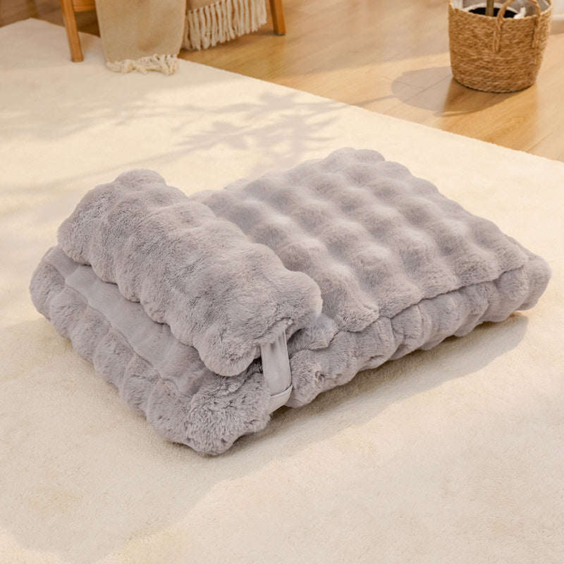 Tapis chaud d'hiver pour chat, tapis pour animaux de compagnie en peluche