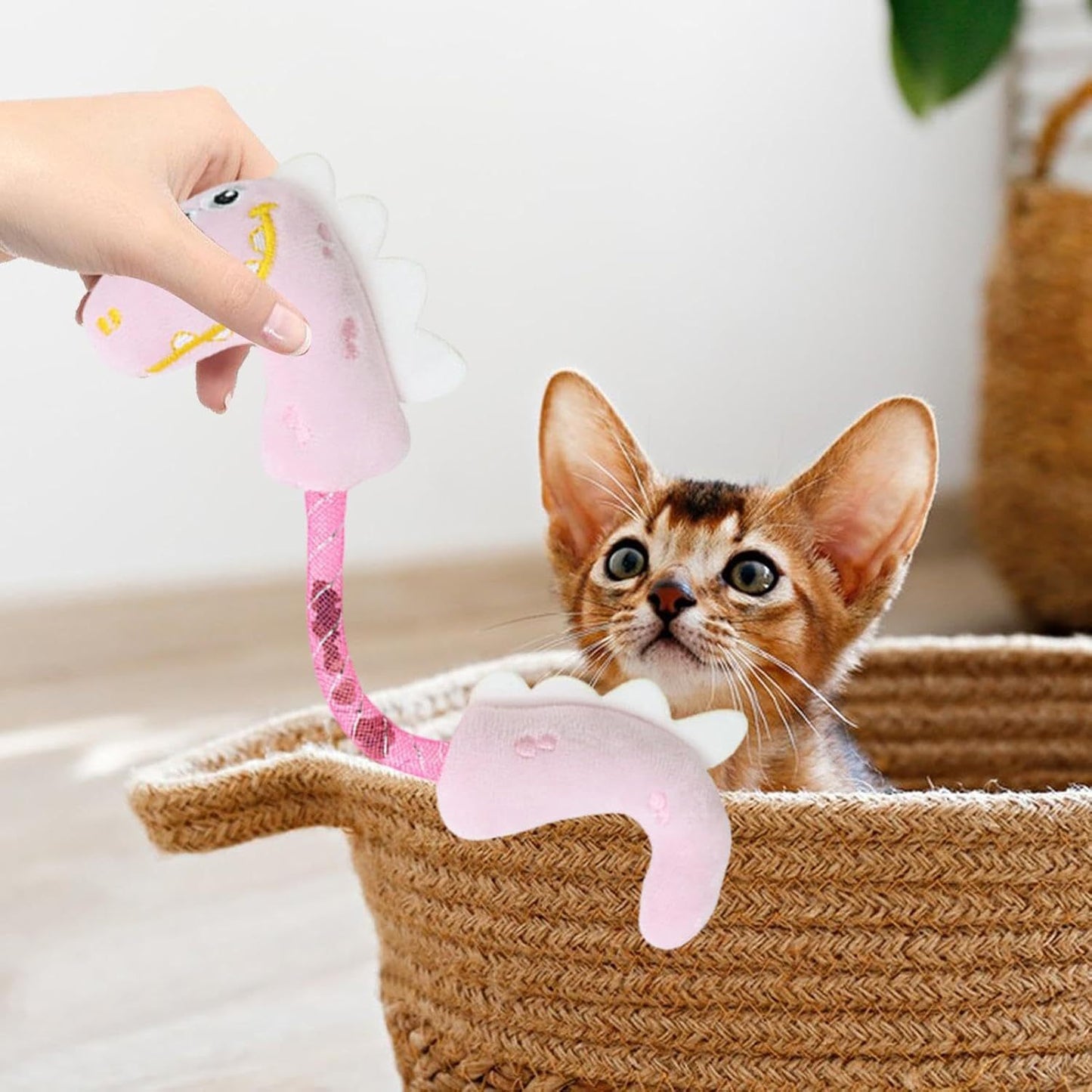 Juguetes para gatos, juguetes para gatos, juguetes para masticar, para limpiar los dientes, juguetes de cuerda con hierba gatera, juguetes interactivos con resortes para gatos, juguetes para gatos de interior