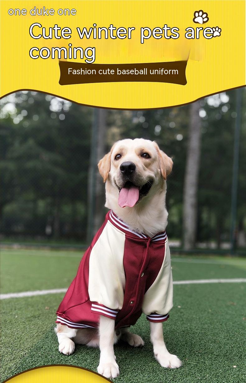 Baseball Uniform Pet Clothing Medium Large Dog Golden Retriever Labrado