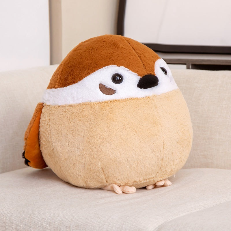 Cute Spherical Sparrow Plush Toy