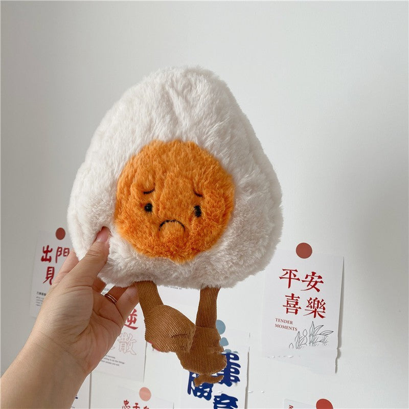 Jouet en peluche mignon d'oeuf à la coque poupée créative