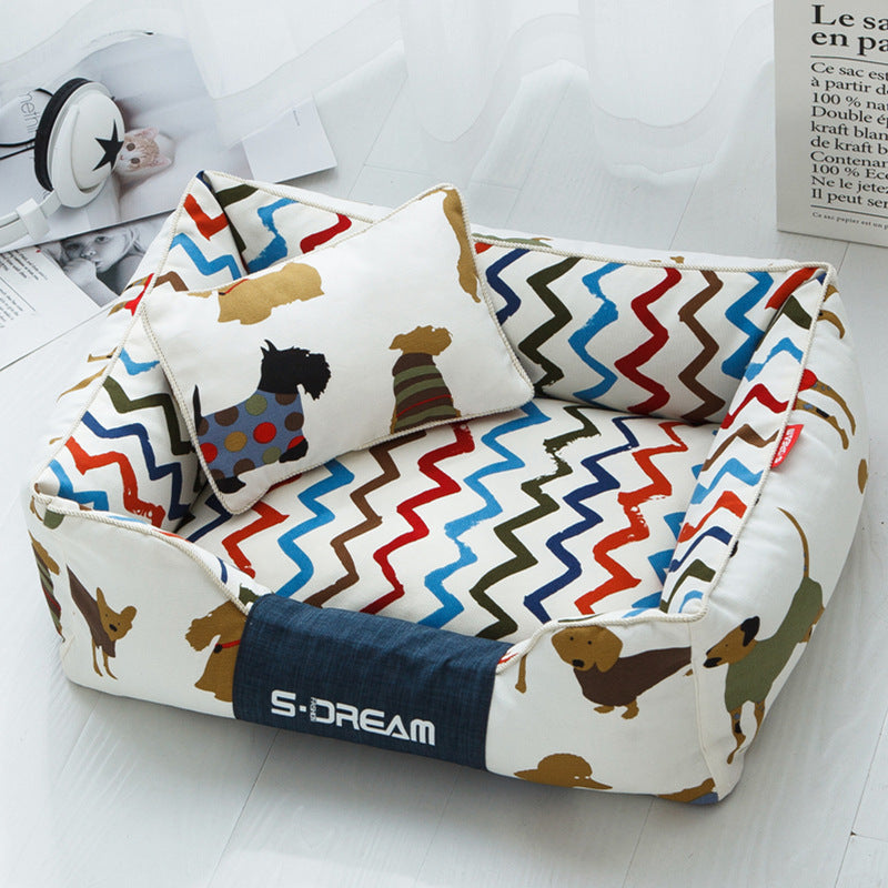 Dog Cat Bed Creativity Of Removable And Washable Large Dog Mat Pet House In Winter