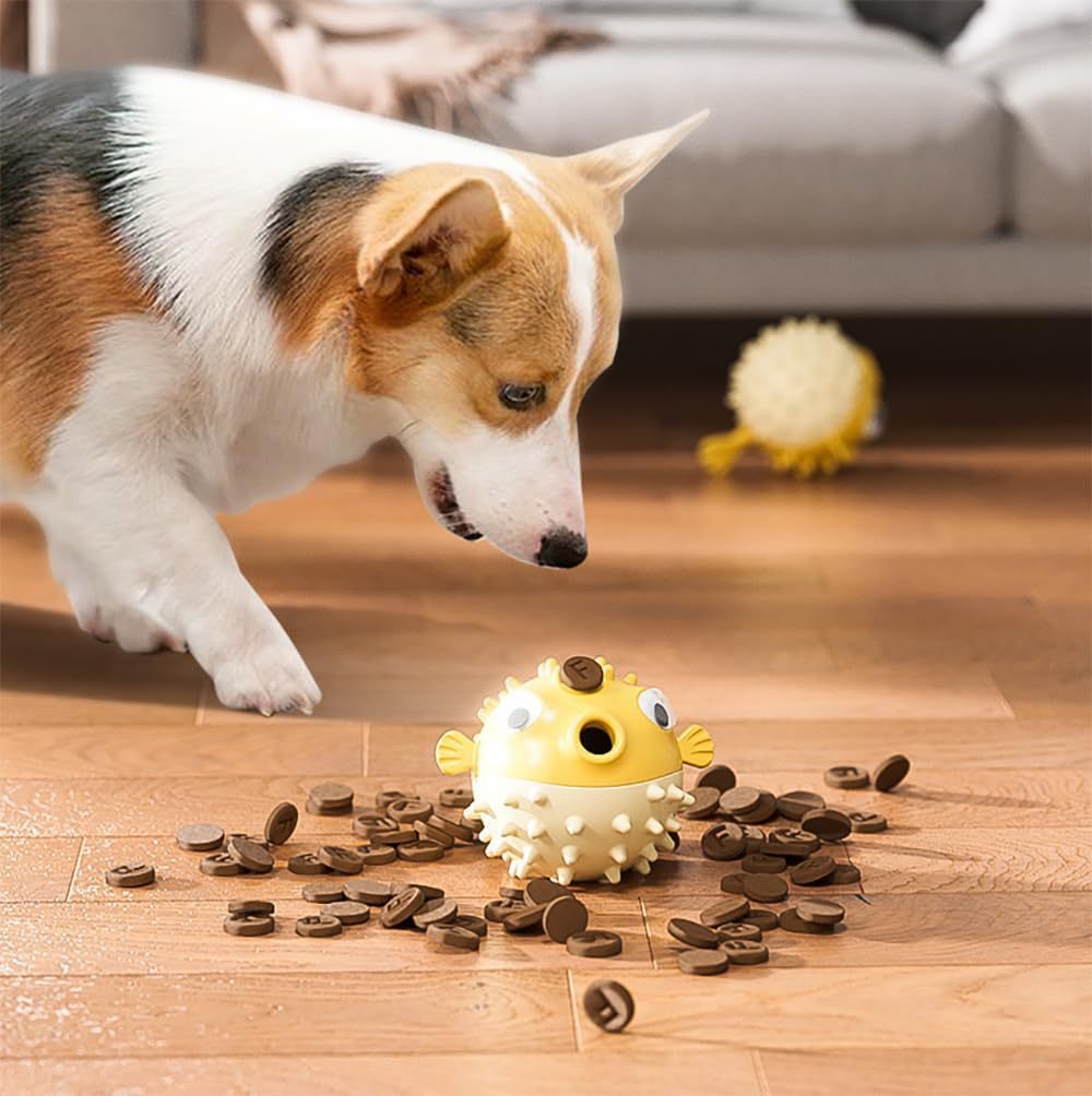 Juguetes interactivos para perros que dispensan golosinas, juguetes masticables para perros medianos y grandes, juguetes educativos para perros