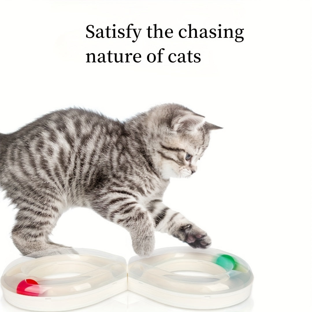 Jouets pour chats Self Hi pour soulager l'ennui Plateau tournant pour chat Boule de piste Chaton taquin Bâton pour chat Consommation de chat de compagnie