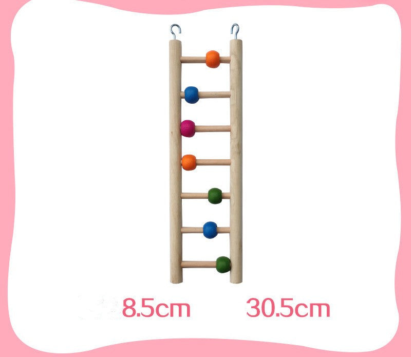 Pájaro loro con suministros de juguete, anillo oscilante, escalera aérea, escalera de escalada