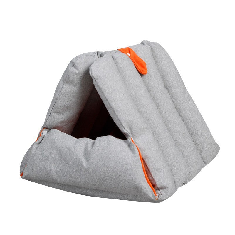 Triangular Sofa Cat Nest And Drilled Holes Can Be Combined And Deformed Multi-purpose Warm Autumn And Winter Pet Nests