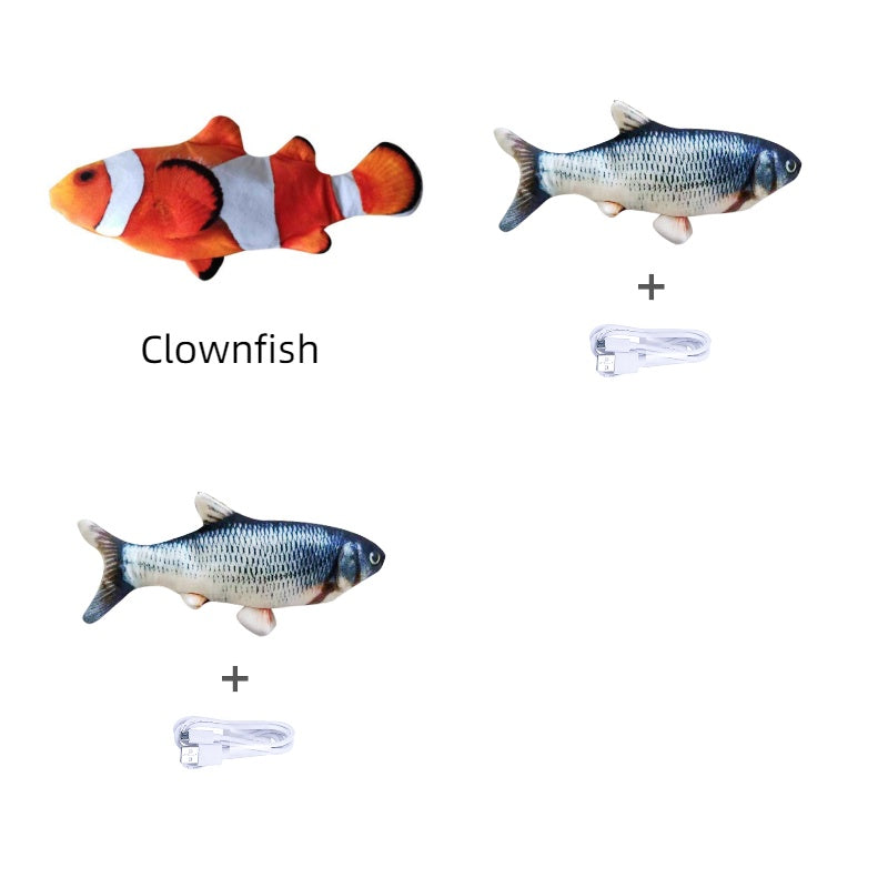 Version sans herbe à chat - Jouet de simulation de poisson sauteur électrique