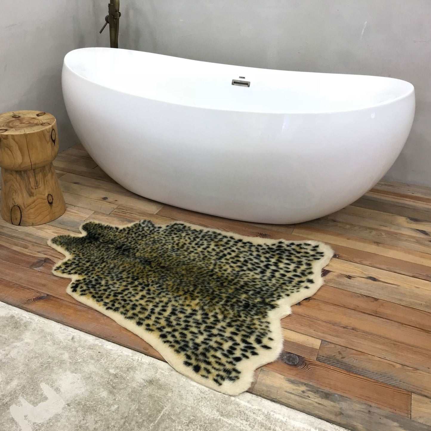 Alfombra del hogar de la sala de estar del dormitorio del estampado animal del estampado de leopardo