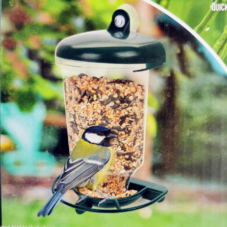 Type de suspension en plastique transparent mangeoire automatique pour oiseaux avec couvercle