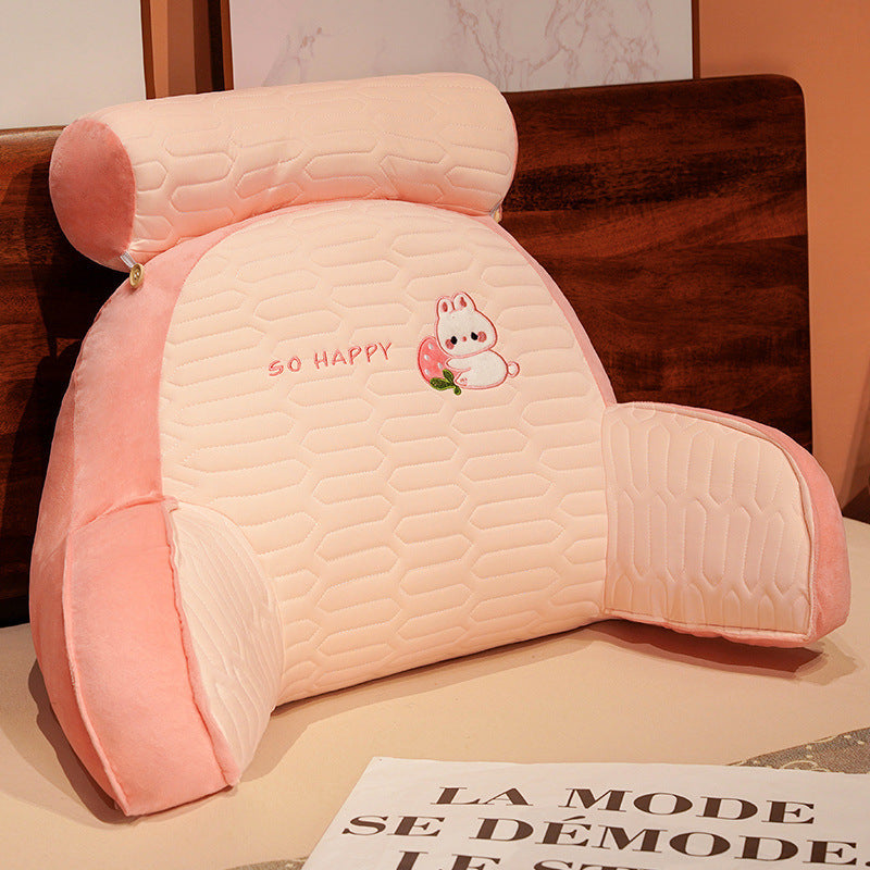 Summer Cartoon Latex Ice Silk Lumbar Support Pillow Cool Feeling Doudou Classroom Long Sitting Waist Support