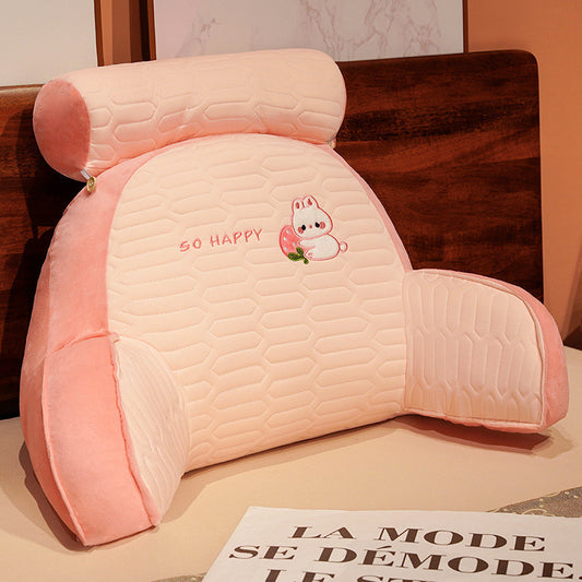 Summer Cartoon Latex Ice Silk Lumbar Support Pillow Cool Feeling Doudou Classroom Long Sitting Waist Support