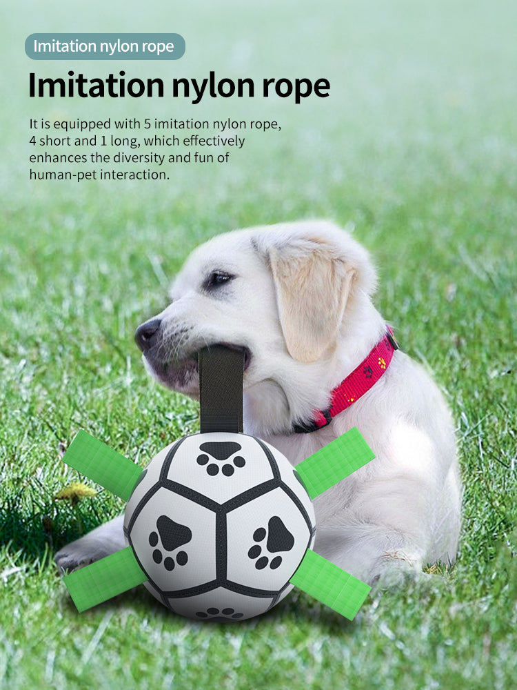 Jouets de ballon de Football en plein air pour animaux de compagnie, jouet de Football d'entraînement de chien de tir à la corde avec languettes de maintien