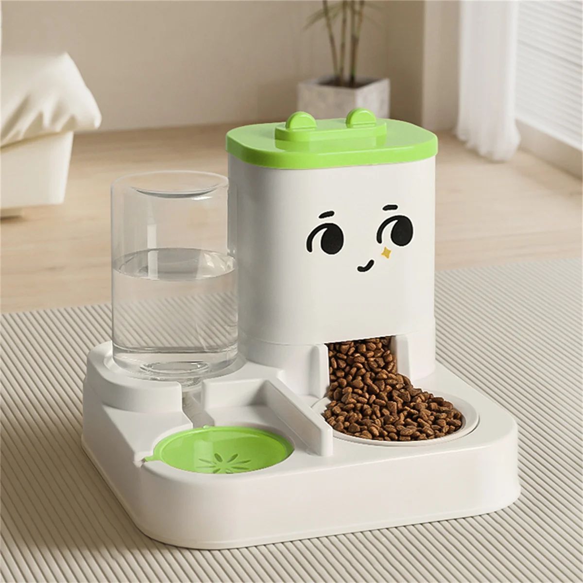 Pet Cartoon Feeding And Watering Dispenser With Large Capacity - Universal Cat And Dog Bowls For Pets