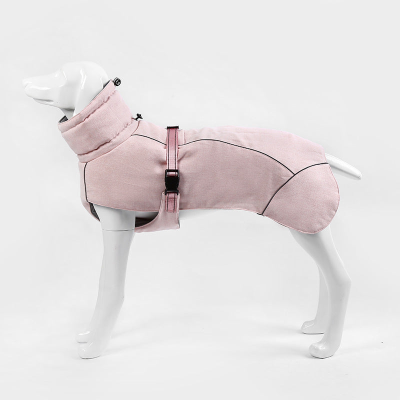 Ropa para perros acolchada reflectante protectora acolchada con vientre cálido y suave