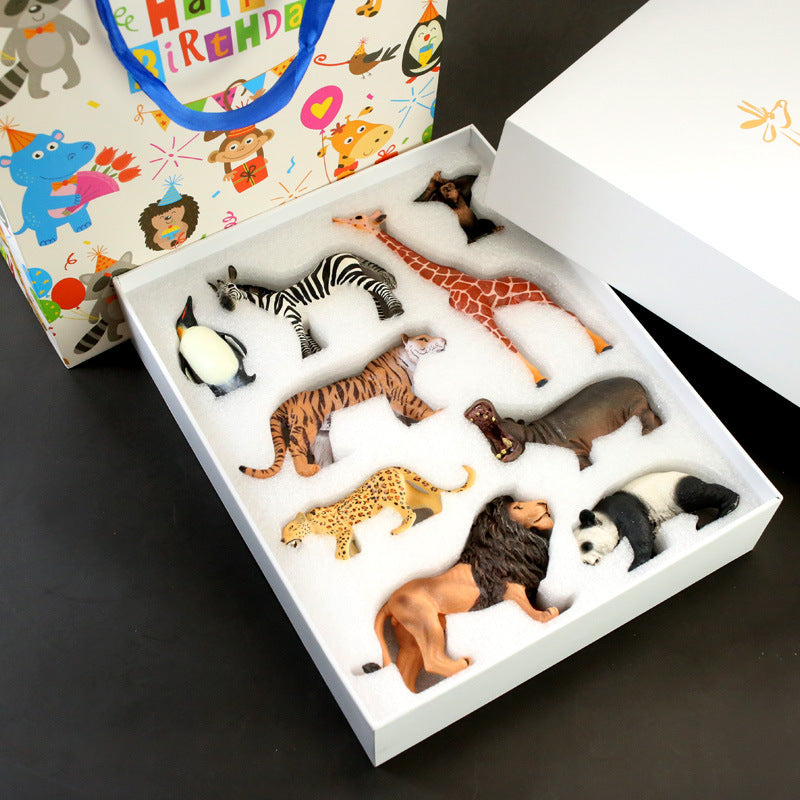 Coffret cadeau de modèle de jouet animal de simulation