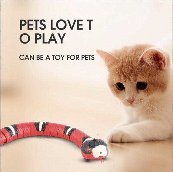 Smart Sensing Snake Cat Toys Electric Interactive Toys For Cats USB Charging Cat Accessories For Pet Dogs Game Play Toy