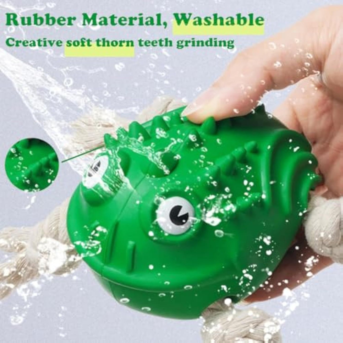 New Indestructible Robust Rubber Cotton Toad Dog Toy For Aggressive Chewers Toad Shape Unbreakable Interactive Dog Chew Toys Chew-Resistant Toad Squeaky Dog Toy For Teeth Cleaning