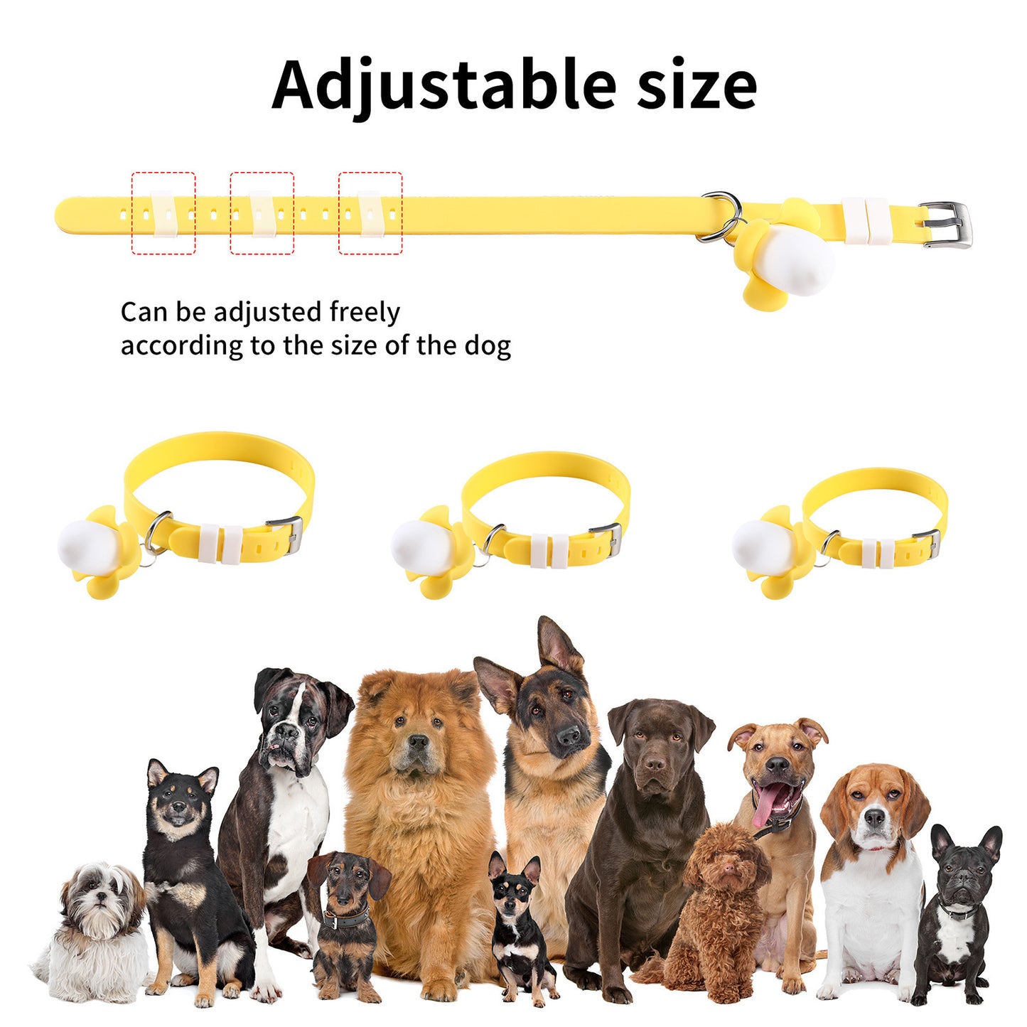 USB Rechargeable Banana Luminous Dog Walking Pet Collar Light Luminous Sounding Pet Silicon Necklace