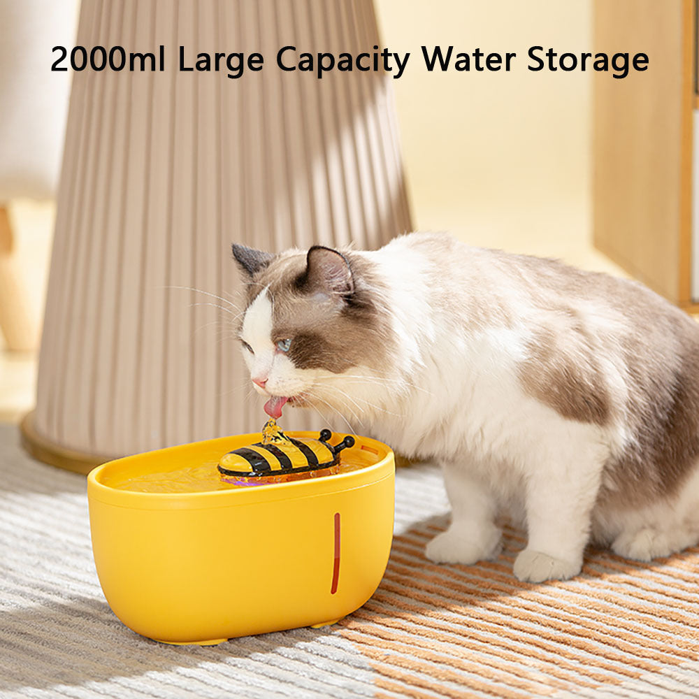 Fontaine à eau pour chat avec filtre automatique USB, abreuvoir électrique silencieux, bol filtrant à recirculation pour chats et chiens, distributeur d'eau pour animaux de compagnie