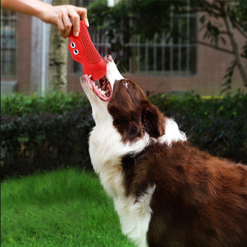 Juguetes para mascotas de Rugby Vocal, juguetes de dentición de caucho Natural, juguetes resistentes para morder dientes, juguetes para perros