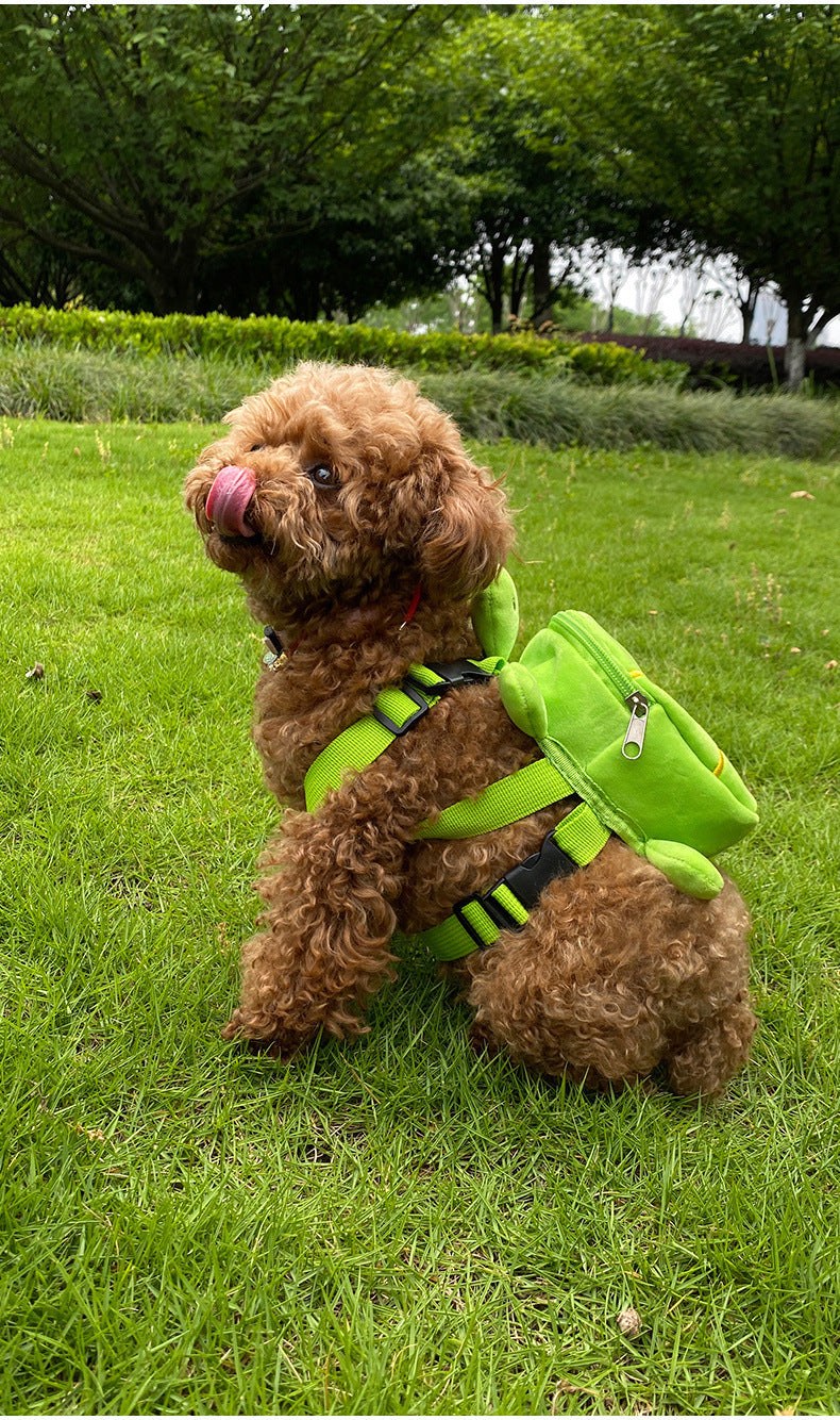 Mochila para mascotas de gran capacidad transpirable y portátil con diseño de dibujos animados