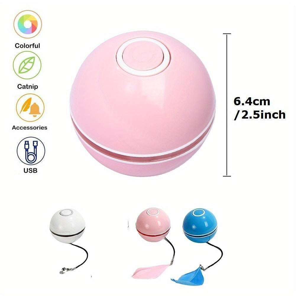 Jouet électrique pour chat, balle à LED, plume, taquine, balle pour chat, bâton pour chat, rechargeable par USB, fournitures pour chat 