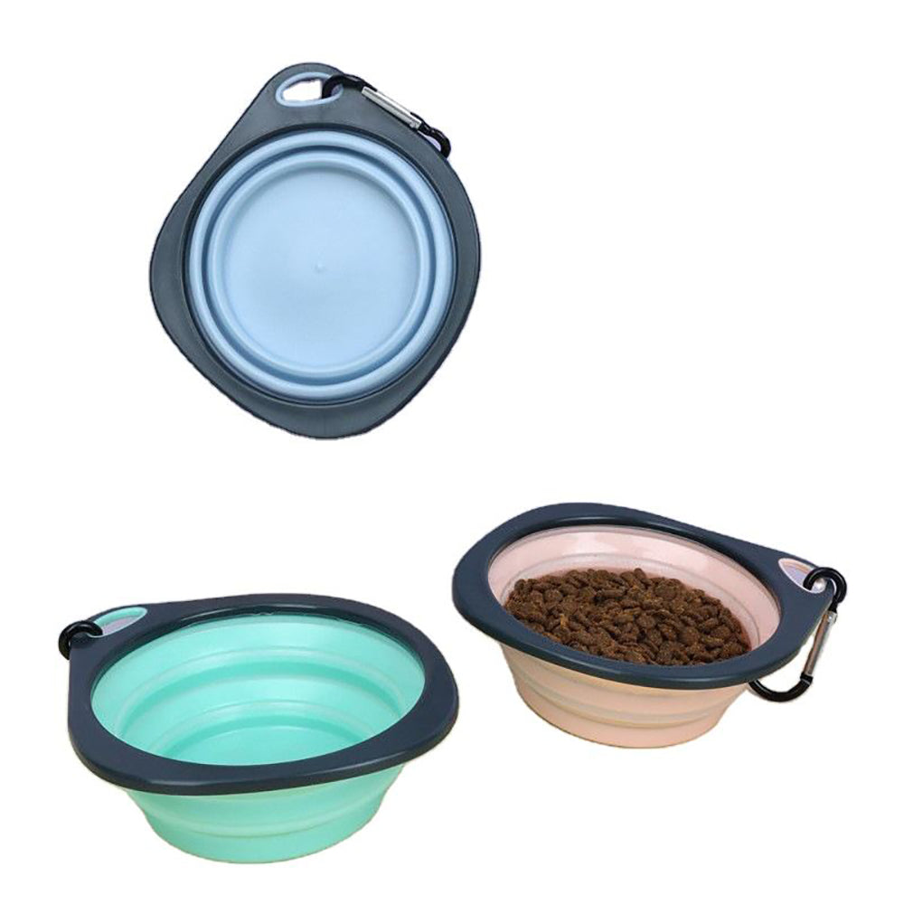 Cuencos plegables para perros para viajes, cuenco plegable de silicona para perros, plato de taza expandible plegable para alimentos para gatos pequeños, alimentación de agua, cuenco de viaje portátil, cuenco de agua portátil para perros y gatos