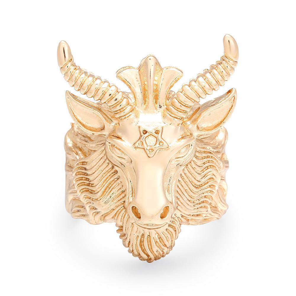 Animal sheep head ring