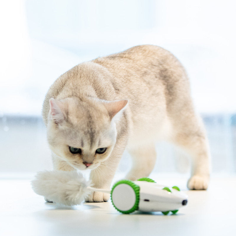 Ratón Suministros para gatos Simulación de luz y sonido Juguete de ratón Juguete de gato de plumas de felpa