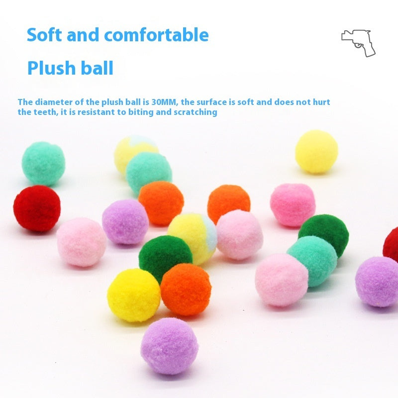 Interactive And Fun Relieving Toy Gun Plush Ball