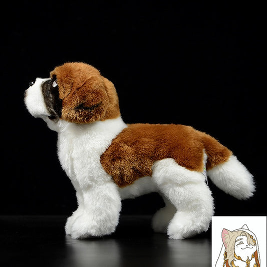 Lindo perro San Bernardo muñeca simulación animal peluche juguete