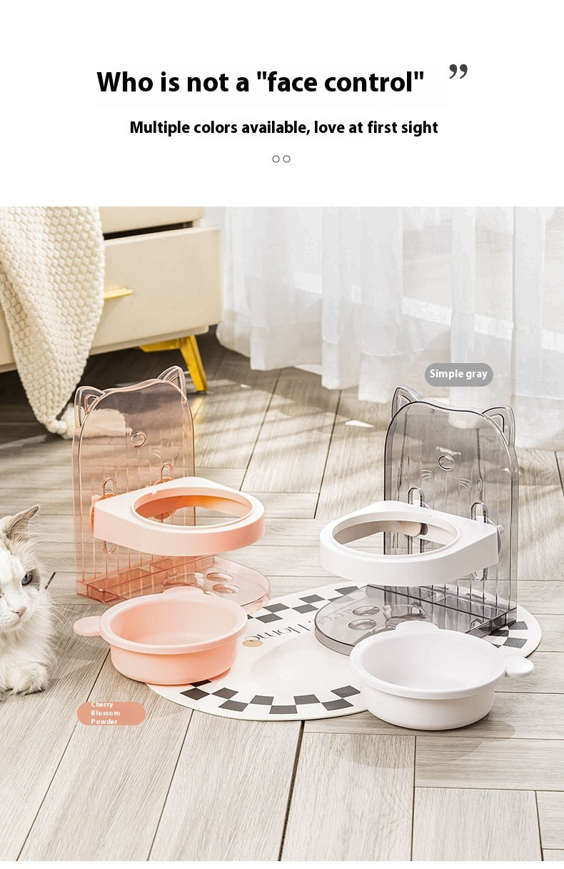 Adjustable Height Cat Ear Bowl For Pets