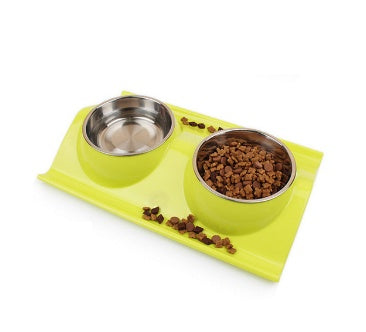 Cuenco para perros y gatos, cuenco para cachorros, cuenco para almacenar agua y alimentos, cuenco para arroz de acero inoxidable de resina PP no tóxica, 3 colores 