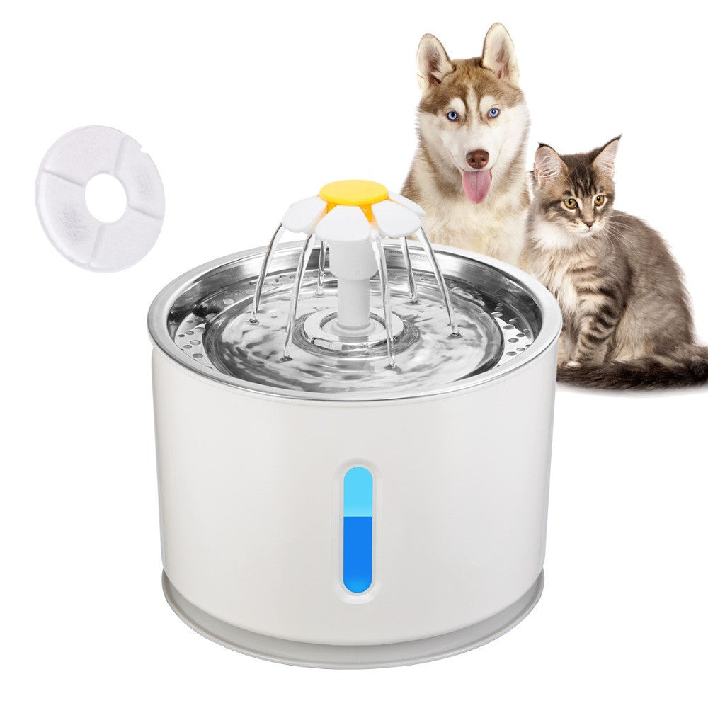 Fontaine à eau automatique pour chat avec lumière LED