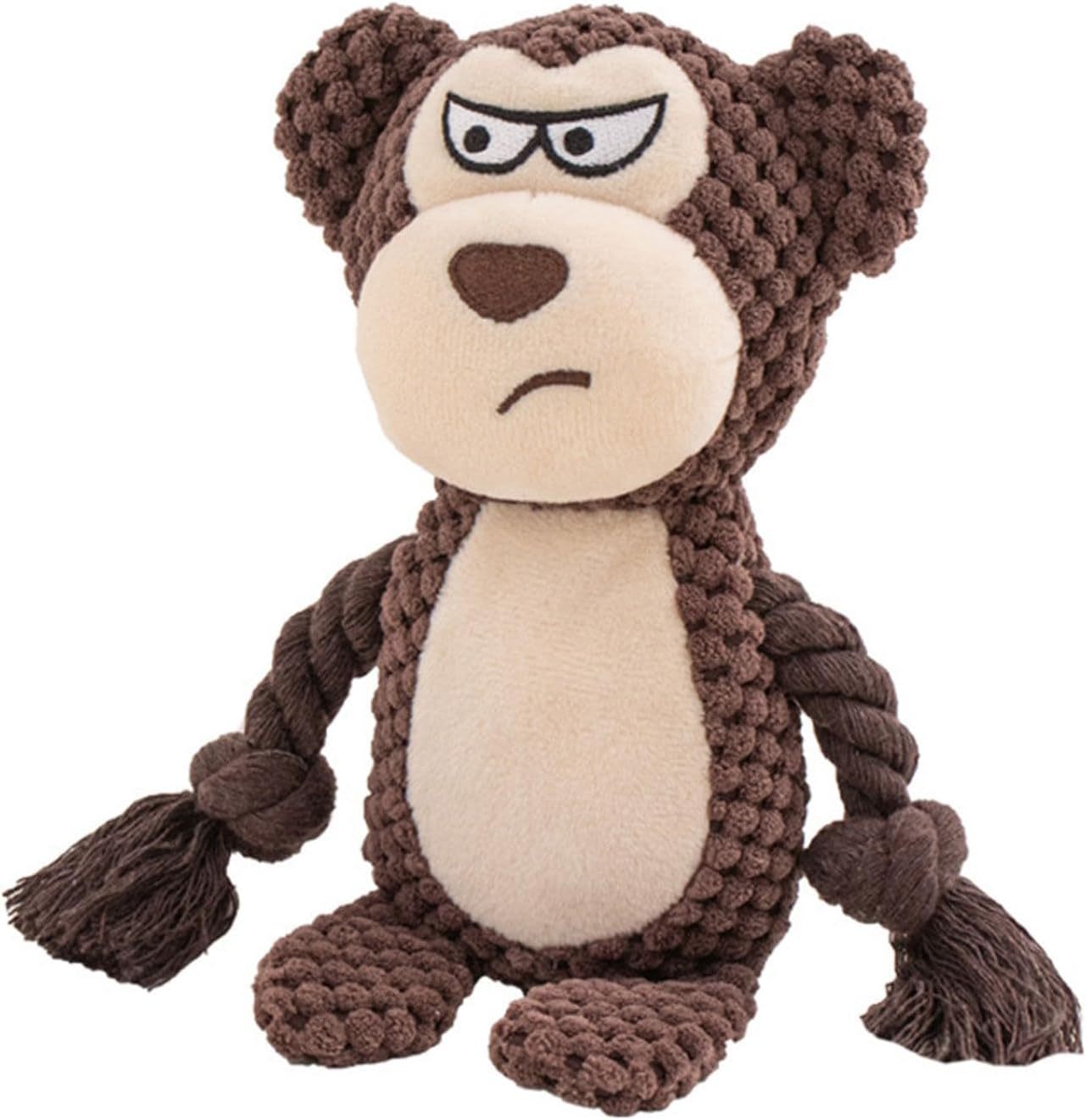 Jouets pour chiens Jouets couineurs pour chiens avec papier froissé Animal en peluche Jouet à mâcher en peluche pour chien Corde en coton Jouets interactifs pour chiots Petits chiens moyens 