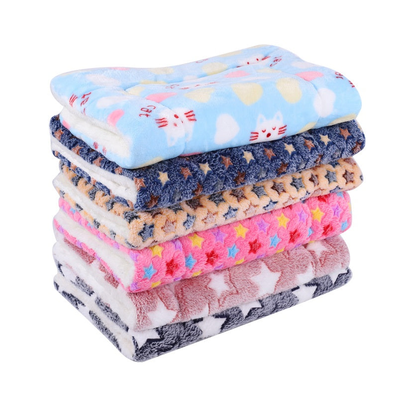 Winter Pet Mat Cat Nest Flannel Kennel Blanket Cat Pad Pet Bed