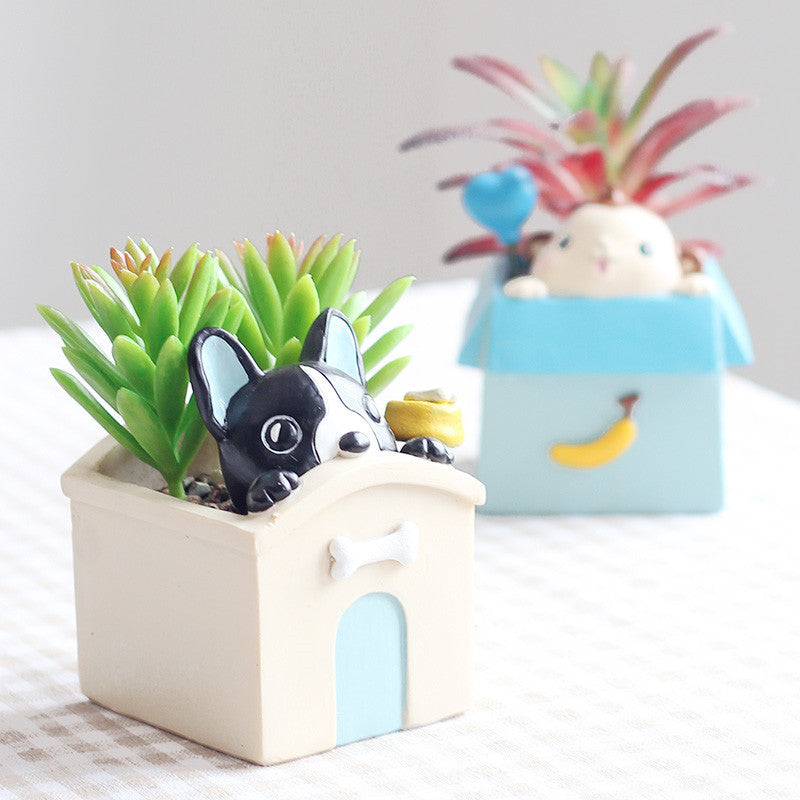 Animal cartoon flower pot