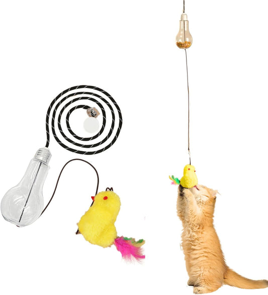 Creative Interactive Cat Toy Swinging Sound Response And Reward System Retractable Cat Teaser Toy