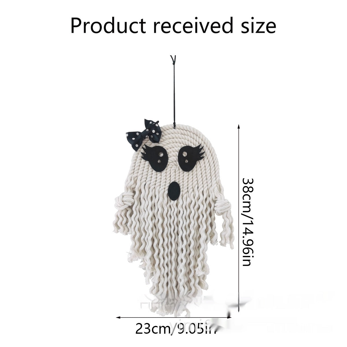 Weaving Halloween Cute White Ghost Ghost Pendant