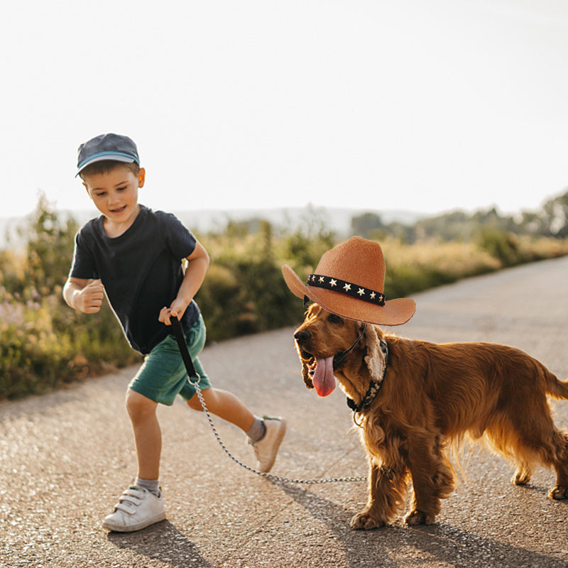 Elegante sombrero de vaquero para gatos, sombreros de estrella para gatos, perros, gorras suaves ajustables, fiestas callejeras, sesiones de fotos, accesorios universales, ropa