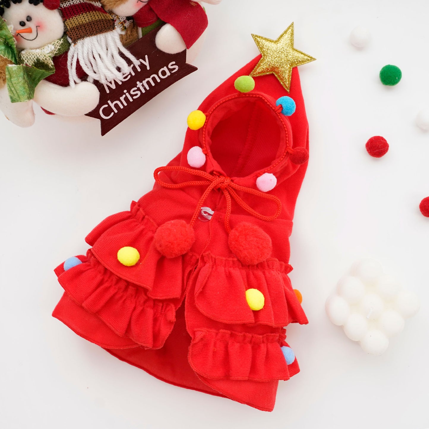 Autumn And Winter Christmas Pet Clothes Two-color Cloak Pet Cape And Shawl Dog Pet Costume