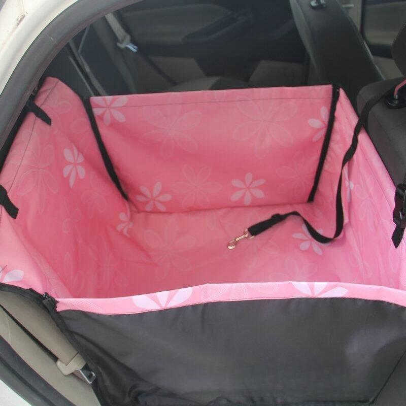 Cesta colgante para mascotas con estampado trasero, doble capa, impermeable, para coche, Gato, protección para perros