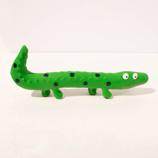 Dog Chew Toys Dog Squeaky Toys For Aggressive Chewers Cute Lizard Shape Pet Dog Chewing Toy Interactive Dog Teeth Molar Toy For Small Medium Large Puppy Dogs Green