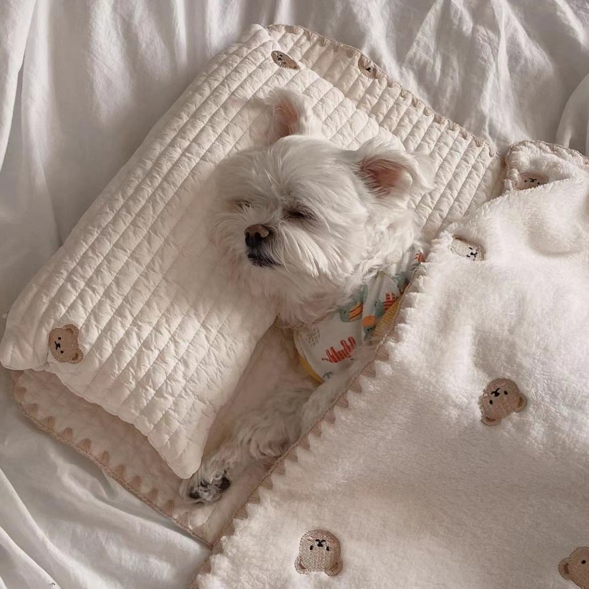 Cama para perros extraíble y lavable con tapete cuadrado de moda