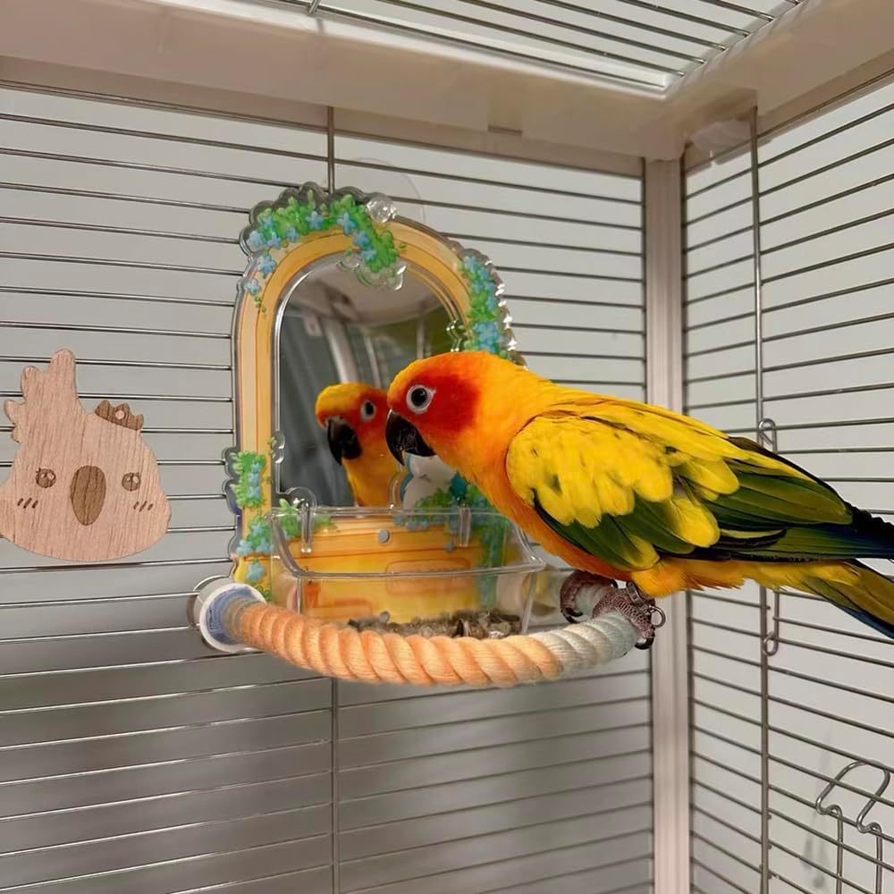 Gradient Colorful Bird Rope Perch Stand For Bird Cages Bendable Climbing Rope Cage Accessory Toy For Cockatiel Parakeet Sugar Glider