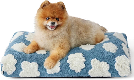 Camas para Perros Cama para Mascotas De Espuma Picada Triturada Gruesa para Perros De Gran Tamaño Cama para Perros Interior con Funda Extraíble Fondo Antideslizante De Felpa Difusa Moderna Y Linda