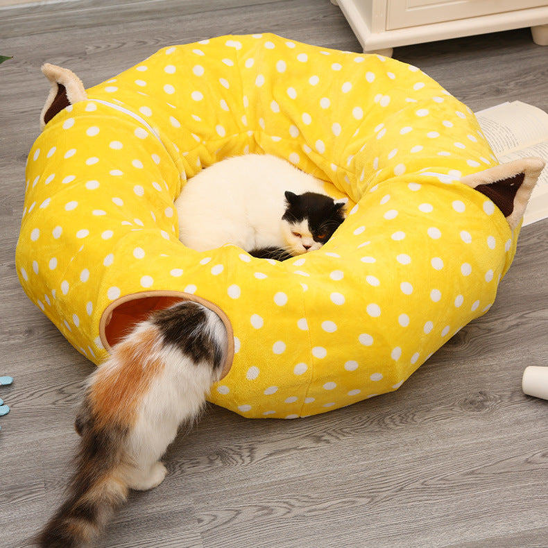 The New Pet Cat Tunnel Sleeping Nest Can Accommodate Folding Cat Channel Intellectual Cat Toy