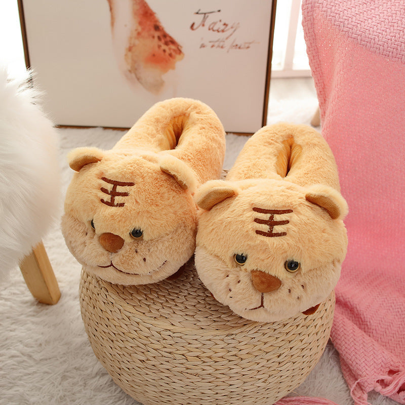 Winter Warm Home Floor Animal Dog Slippers